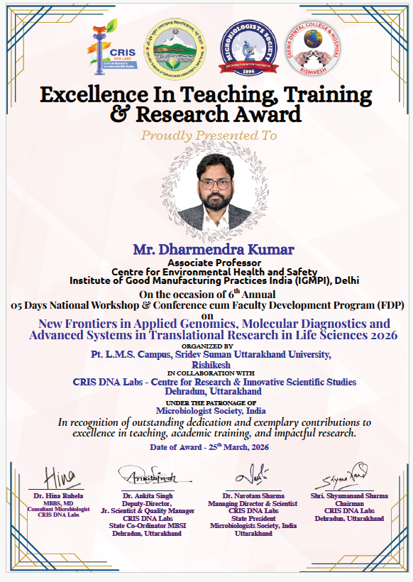 Mr Dharmendra Award IGMPI