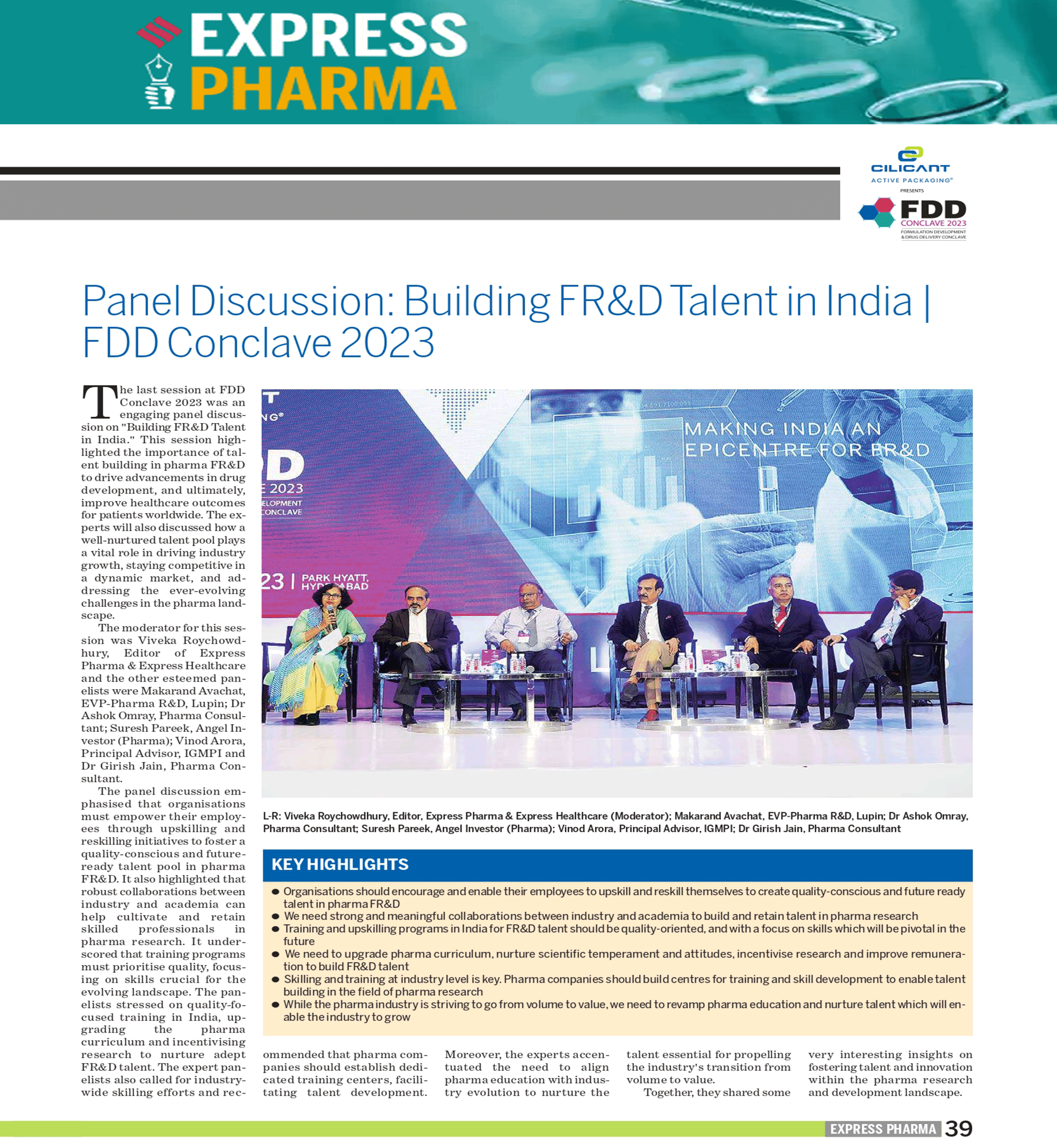 Panel Discussion: Building FR&D Talent in India | FDD Conclave 2023
