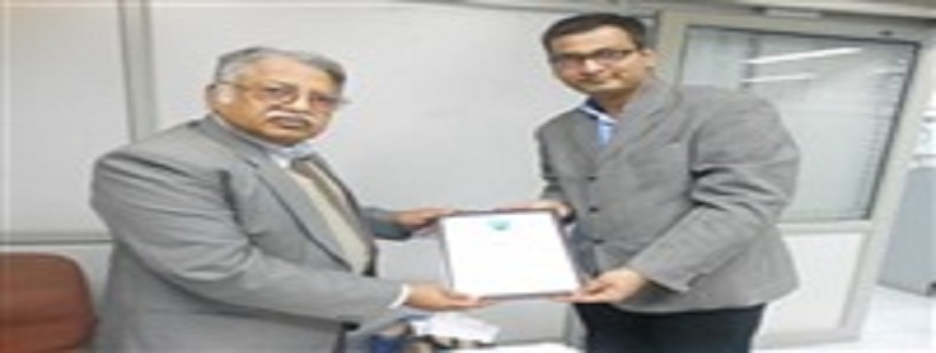 Our Post Graduate and Executive Diploma Programmes Approval Ceremony Our Director Dr. Syed S. Abbas with Advisor, Quality Council of India (QCI) Shri Avik Mitra