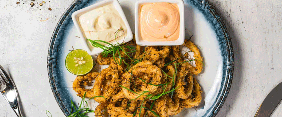 Calamari (Plant-based) rivals real seafood in texture